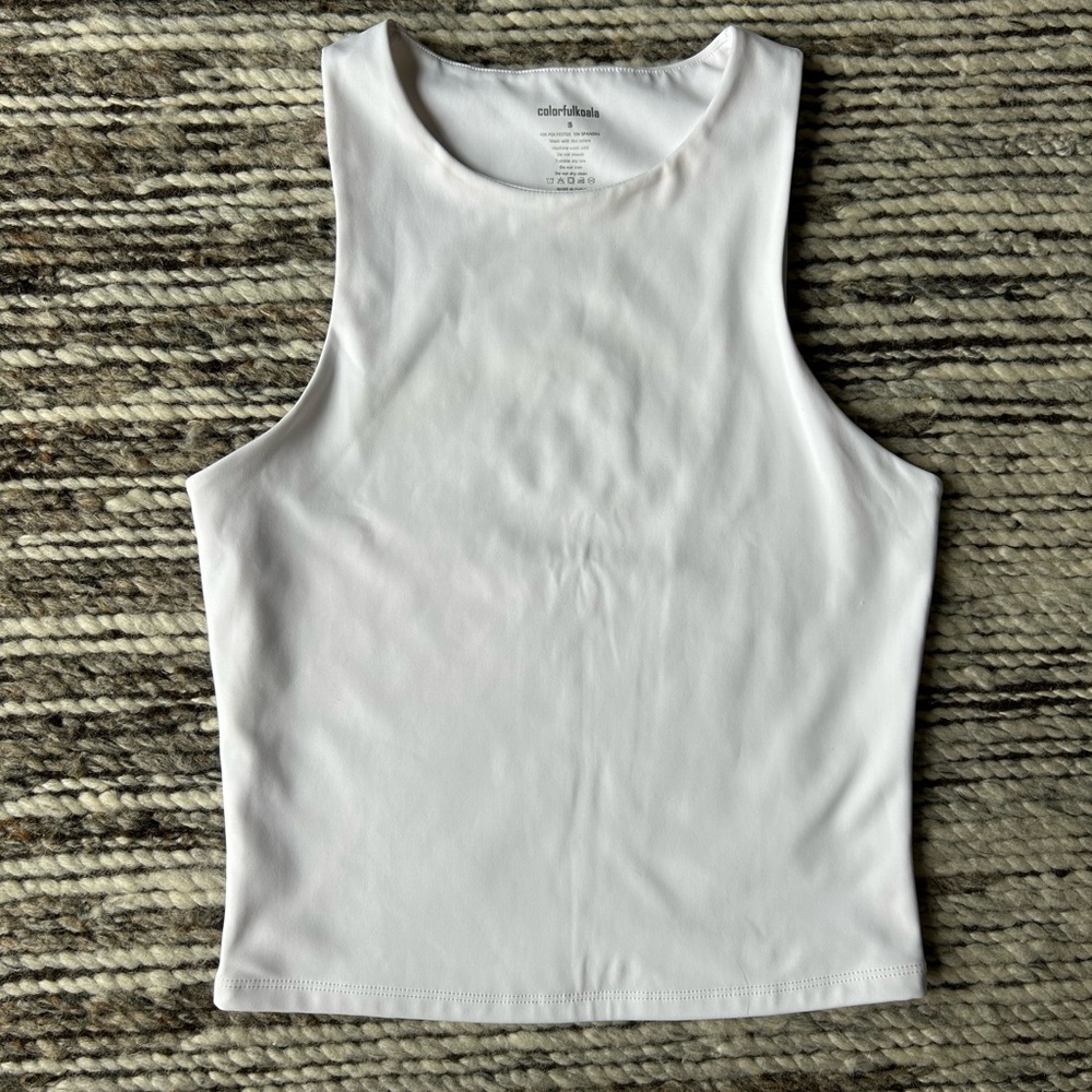 White Body Contour Racerback Tank